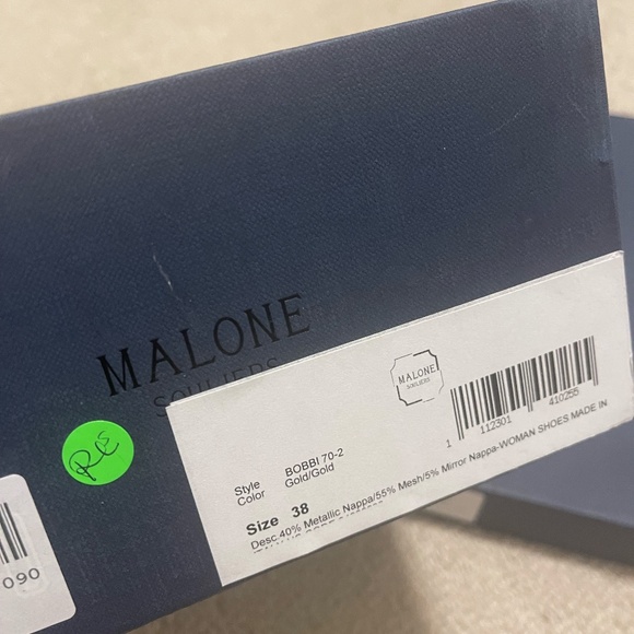 MALONE SOULIERS GOLD  MESH AND METALLIC MULES - Picture 4 of 10